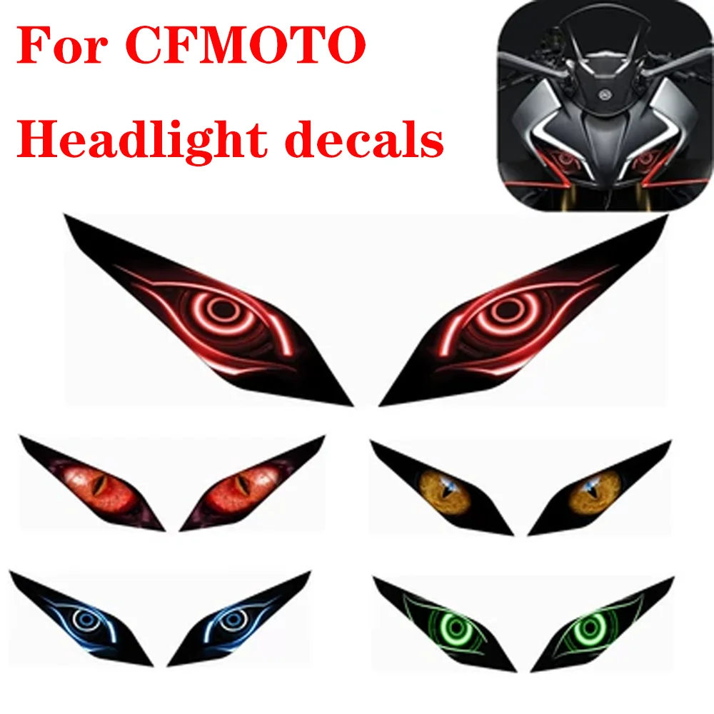 

For CFMOTO 450SR 2022 2023 Motorcycle Accessories Front Fairing Headlight Guard Sticker Head light protection Sticker