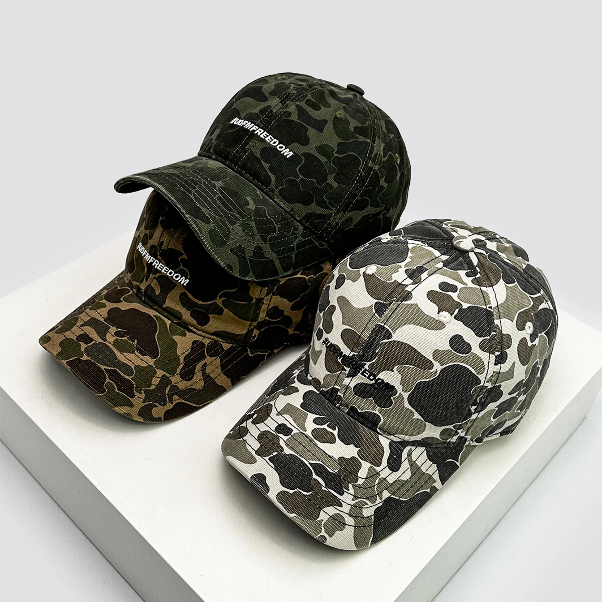 

New Unisex Hip hop American Letter Embroidery Baseball Hats Versatile Personal Sunshade Camouflage Peaked Caps Fashion Niche ins