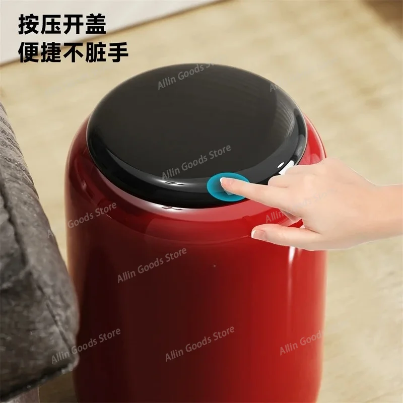 Large Luxury Sealed Trash Can With Lid Double Inner Outer Bin For Home Kitchen Living Room Bedroom Office Family Elegant Gift
