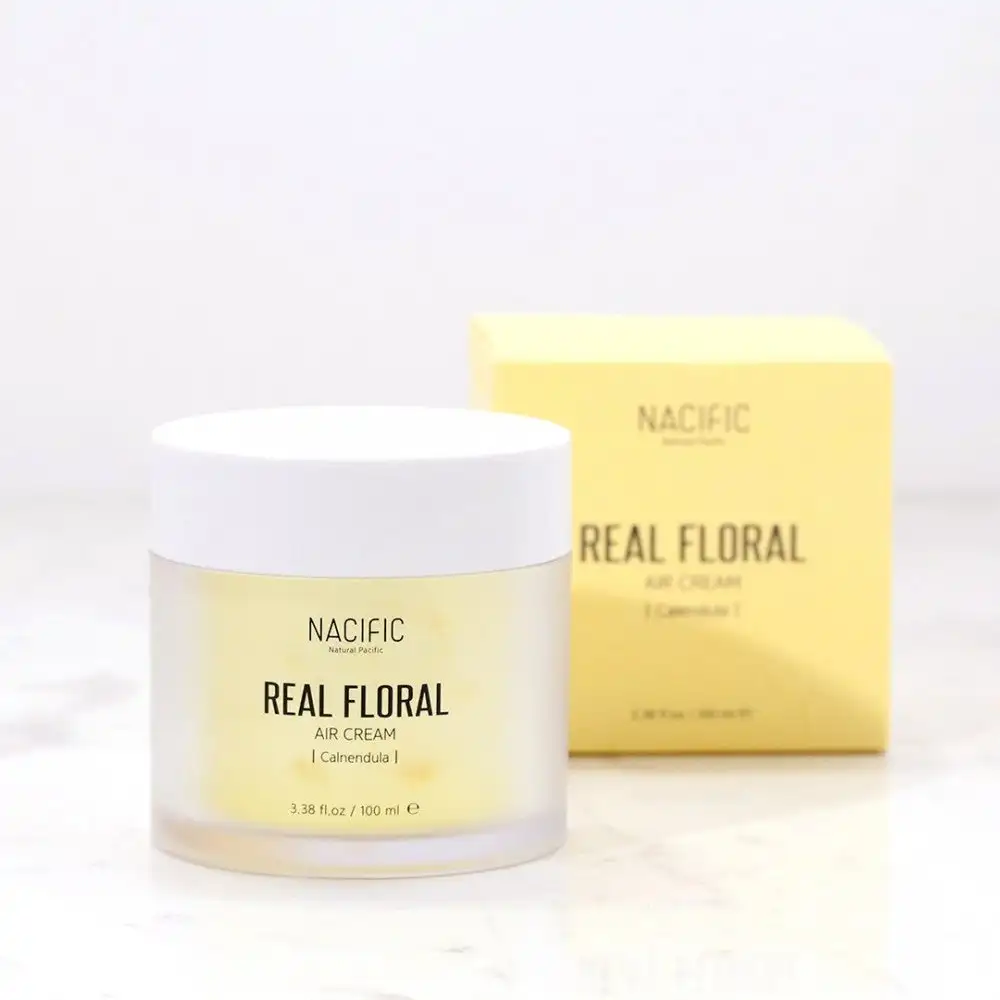 Nacific Real Floral Air Cream Calendula 100ml Face Serum Moisturizing Nourishing Reduce Wrinkles Brightening Korean Cosmetics