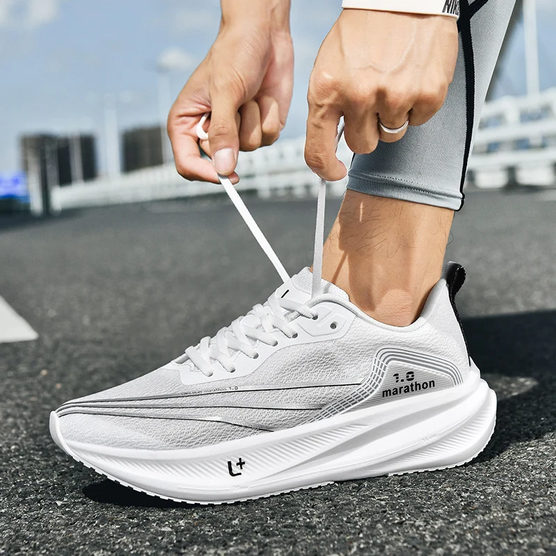 Marathon Men's Running Shoes for Women Mesh Jogging Sports Shoes High-quality Supercritical Sneakers Men Athletic Training Shoes