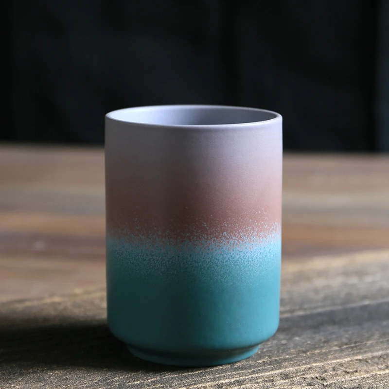 Japanese Stoneware Mug Kiln Variation Tea Cup Bestseller Ceramic Master Cup for Personal Use GradientGlazeKitchenwareWholesale