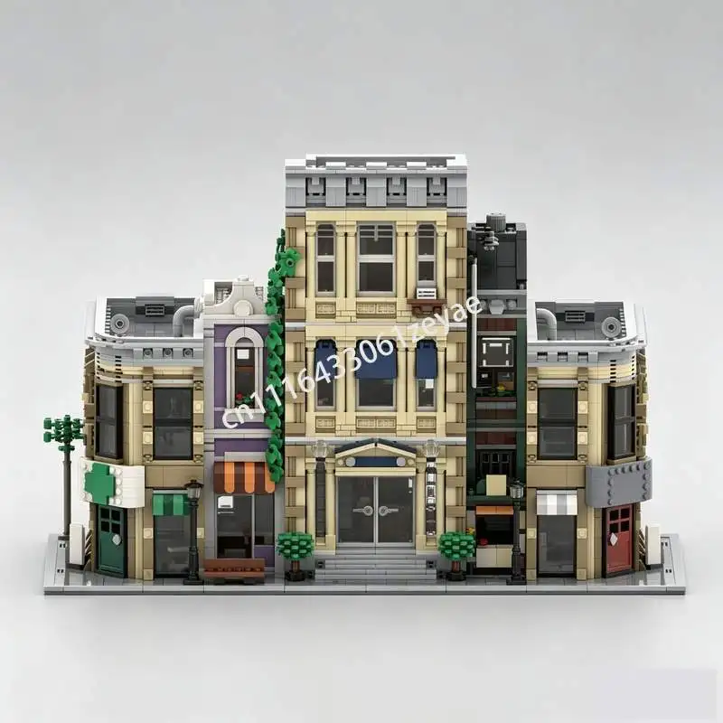 1442 PCS Modular Dispensary Corner Store MOC Creative Street View Model Custom Puzzle DIY Assembly Popular Toy Building Blocks