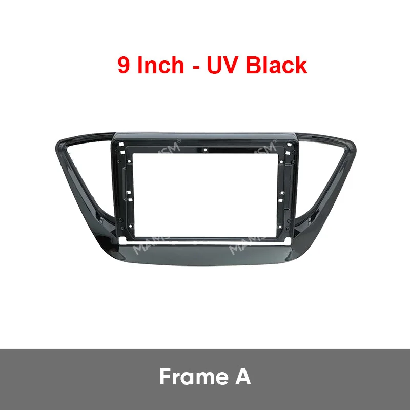 MAMSM For HYUNDAI VERNA SOLARIS 2017-2020 9Inch 2Din Car Stereo Auto Radio DVD Panel Facia Frame Trim Cable Harness Acessories