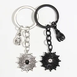 1set(2pcs) Punk Keychain Texture Eye Bat Key Ring Animal Key Chains Friendship Gifts For Couple Lovers Cay Keys Handmade Jewelry