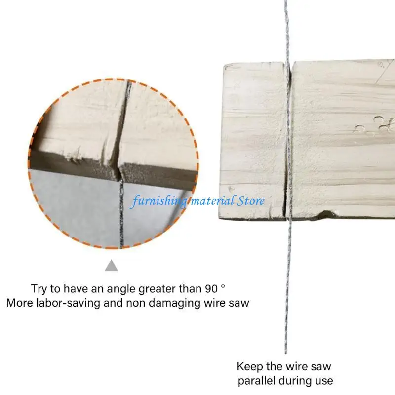 

Y5GD Lightweight Wire Handsaw Tool for Camping Woodworking Plastic Cutting Outdoors Adventure Stainless Steel Pocket Chainsaw