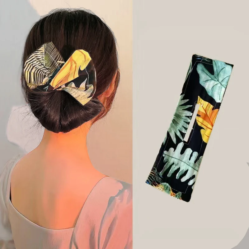 Hair Rolled Up Tools Women\'s Bow-shaped Hairpin Device Sweet Cute Girl Hairpin Fast Long Hair Bun Hair Styling Headband Braider