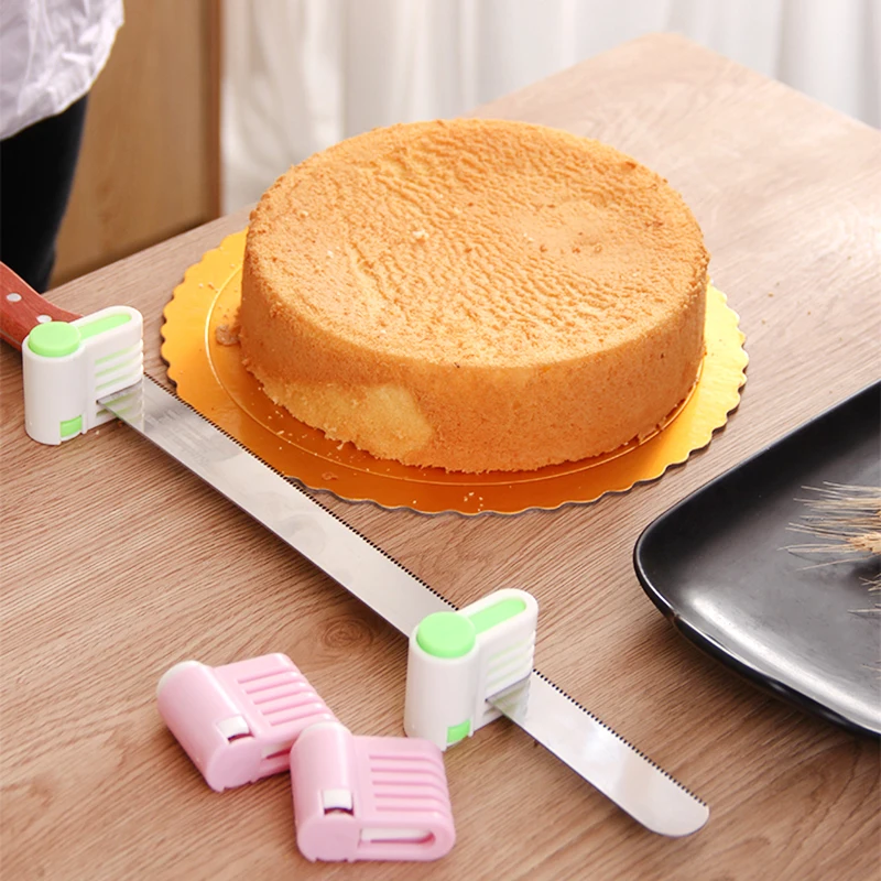 2 Pcs 5 Layers Bread Slicer Food-Grade Plastic Cake Bread Cutter Cutting Bread Knife Splitter Toast Slicer Kichen Baking