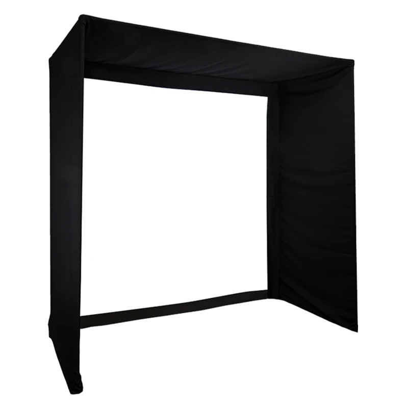 custom Customized Indoor Home Golf Simulator Box Golf Bay Impact Screen with Frame Canopy for Golf Training Aids