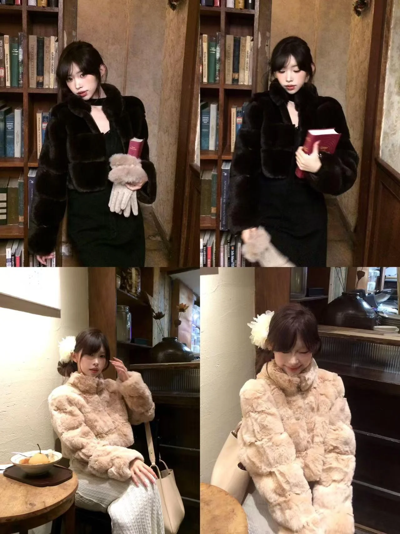 

NogiUnit ort Fur Simulation Eco-friendly Soft Touch Polyester And Recycled Cellulose Fiber Women's Jaet