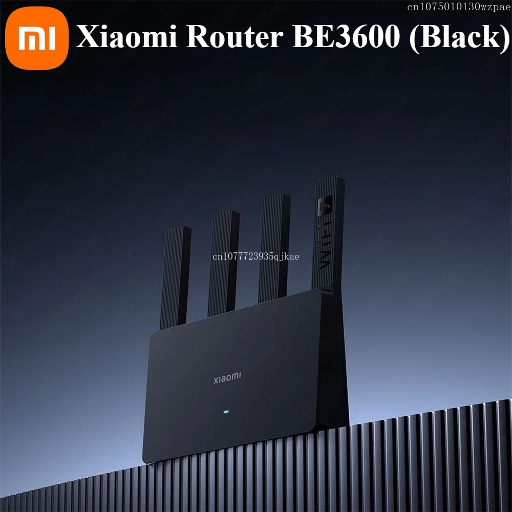 XIAOMI MIJIA Router BE3600 (Schwarz) Wanddurchdringender Hochgeschwindigkeits-Dual-Band-Router für zu Hause WiFi7 MLO Dual-Band Aggregation