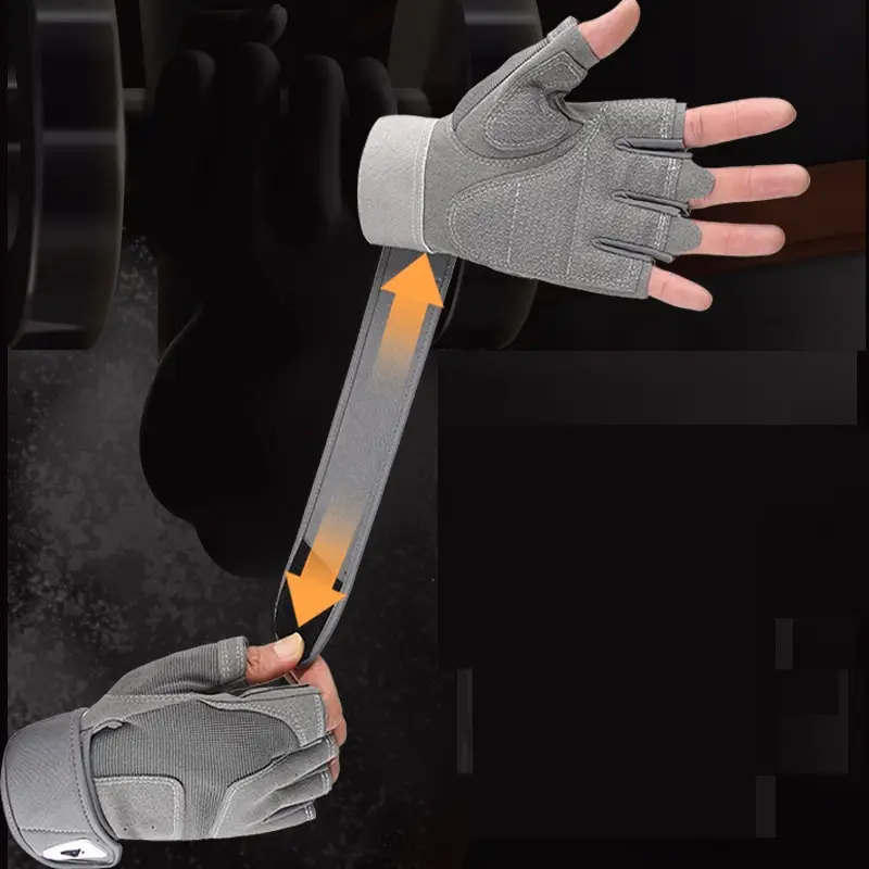 Dumbbell Gloves for Men Women Weightlifting Crossfit Bodybuilding Workout Sports Gym Training Gloves Non-slip Wrist Protector - 2