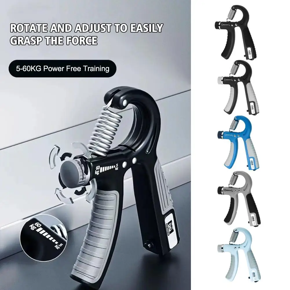 Adjustable Hand Grip Strengthener Hand Grip Trainer With Counter Wrist Forearm And Hand Exerciser For Muscle Building 5-60k N1j7