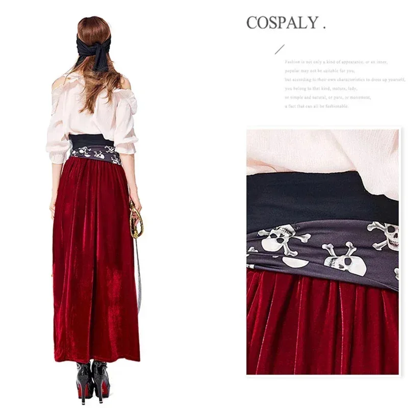 Women's Pirate Costume Cosplay New Halloween Suit for Carnival Party Dress up Idea