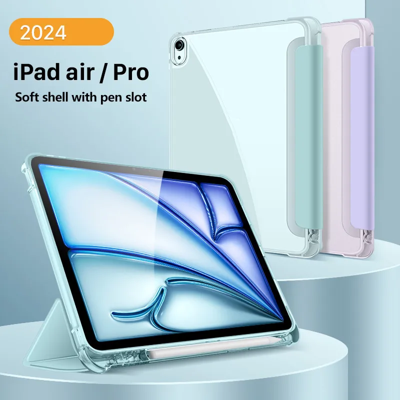 

Прозрачный Акриловый чехол для планшета iPad Pro 13 2024 7th Pro11 5th Air 11 6 13 5 4 3Pro 2 1 10th 10,9 10,2 9,7 Mini 6 Pro12.9