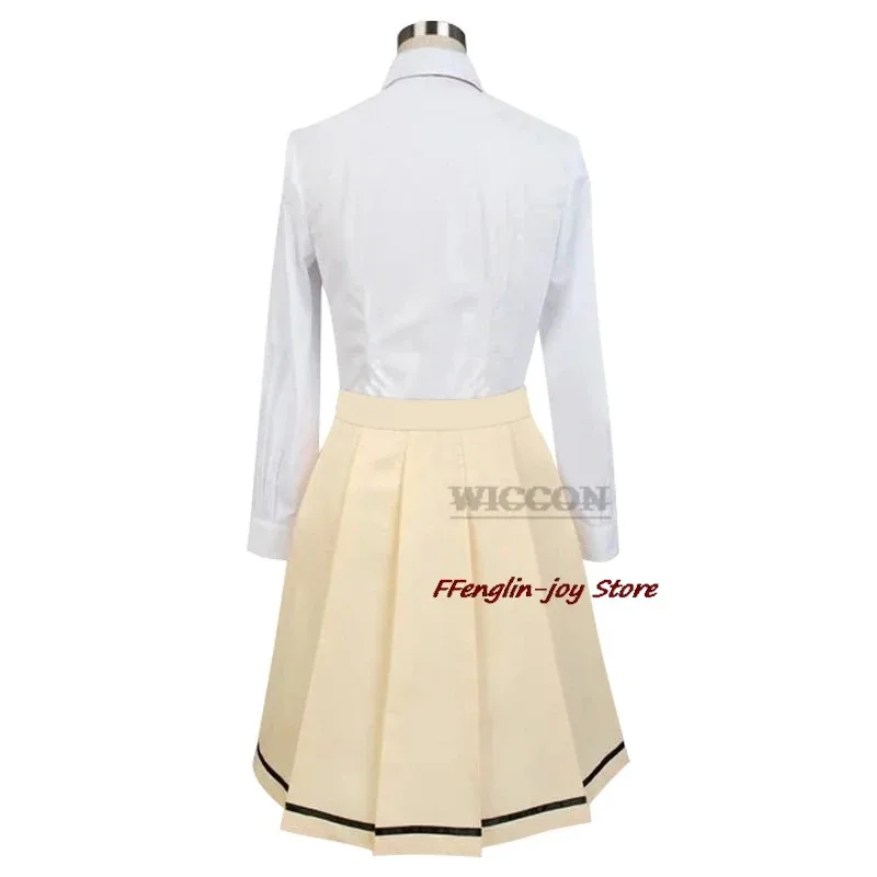 Аниме WataMote Tomoko Kuroki, карнавальный костюм для женщин и девочек, милая желтая юбка Jk, униформа, костюм на Хэллоуин, парик, ролевая игра