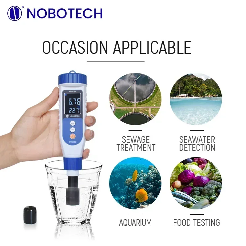 NUOVO misuratore disciolto intelligente portatile NOBOTECH per tester disciolto tascabile per acquacoltura e laboratorio
