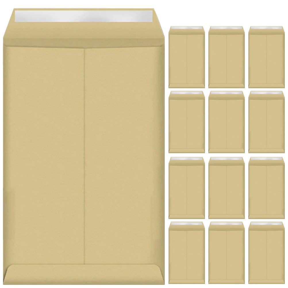 

25pcs Thickened Paper Envelopes 32 4x22 9cm Self Adhesive C4 File Bags for Postcard Envelopes Documents Letters Storage