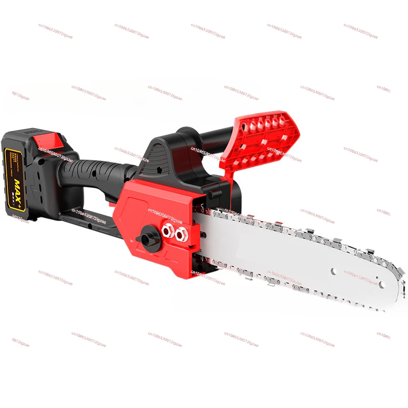 12 inch brushless electric chain saw, rechargeable logging and pruning saw, household, small electric chain saw,