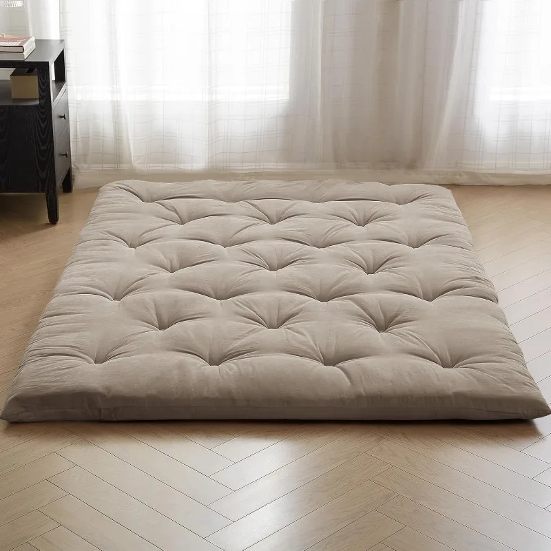 Mattress Japanese Floor Mattress Folding Roll Up Bed Topper Mat for Guest,Lounger and Tavel