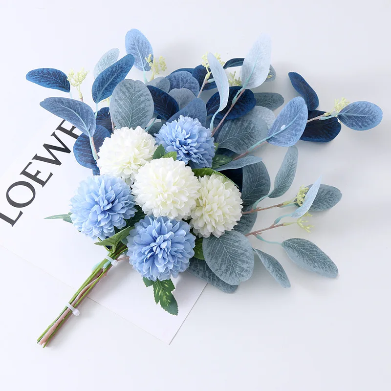45 cm Eukalyptus Künstliche Blumen Blumenstrauß Dekoration Gefälschte Ornament Tisch Home Room Decor Garten Party Herbst Brautstrauß – Detail 8