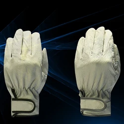 1 Pair Electric Welding Work Gloves Leather Welding Gloves Heat Resistant Security Protection Safety Work Gloves For Welder