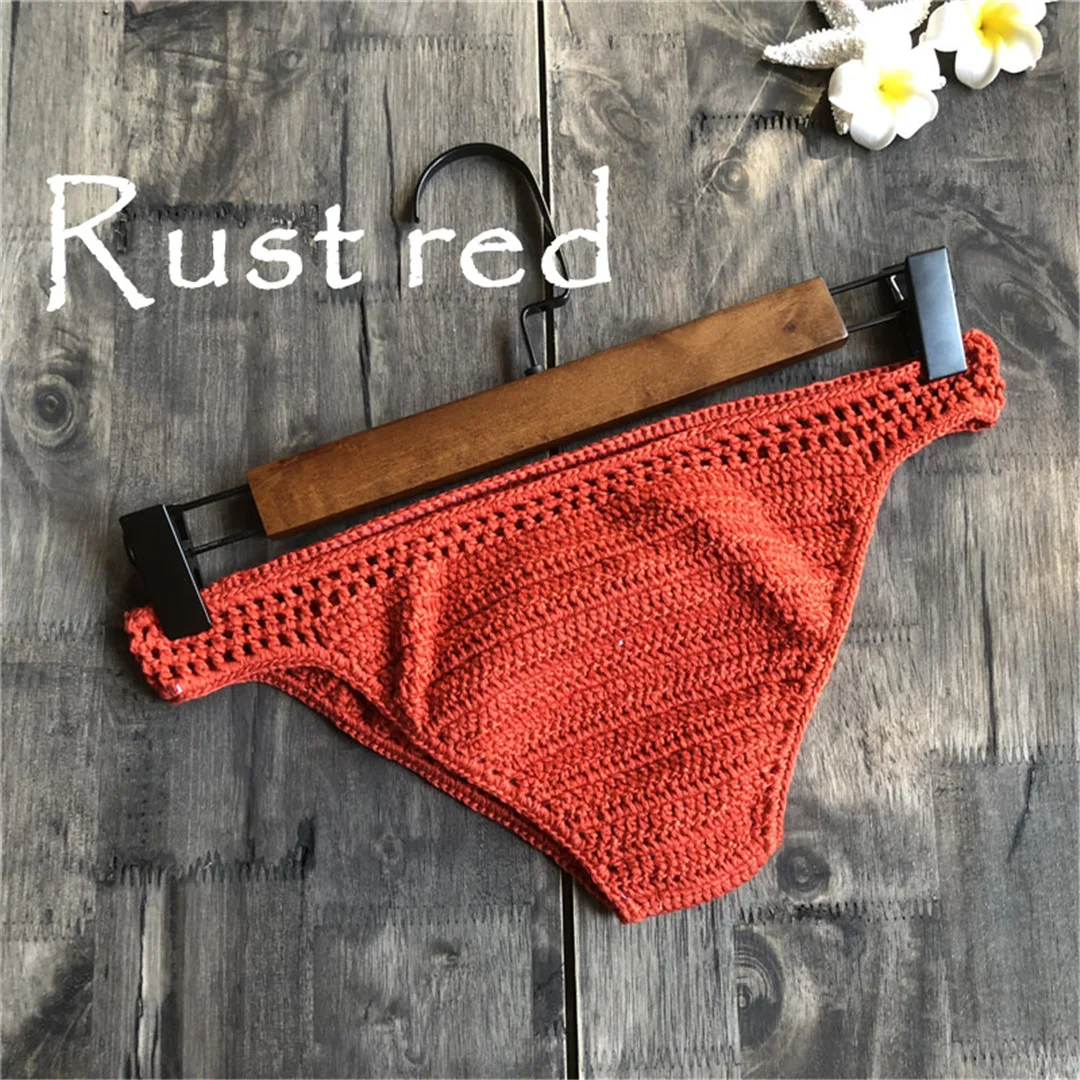 S - XL 9 Farben Gehäkelte Gestrickte Bikini-Unterhose Badehose Damen Bademode Brasilianische Tanga-Slips Unterwäsche V4195 – Detail 23