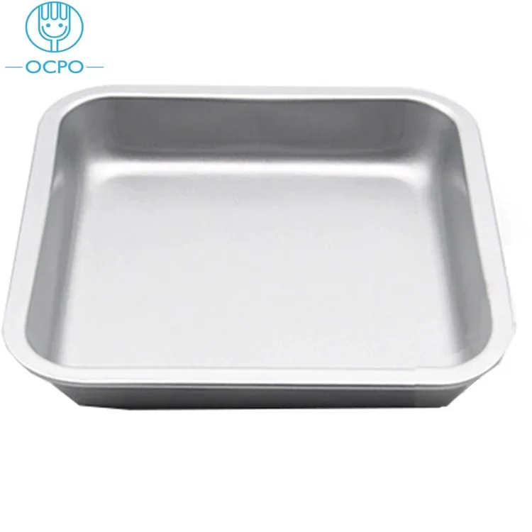 2024 Trend New Product Non-stick Silver Coating Kitchen Gadgets Dessert Bread Tool 7.5 Inch Square Mini Fruit Pie Baking Tray