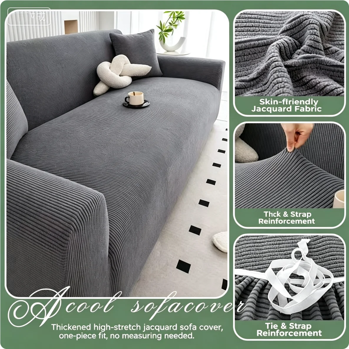 Stretch Couch Covers, Couch Covers for 1-5Seats Couch Sofa pet Friendly, Washable, Furniture Protector Sofa with Elastic Bottom