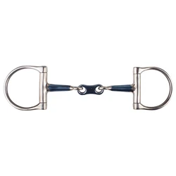 Embouchure d'équitation en acier inoxydable de différentes tailles, embouts de fer à sueur bleue, anneau ample avec lozGrass, bâillon de bouche de cheval