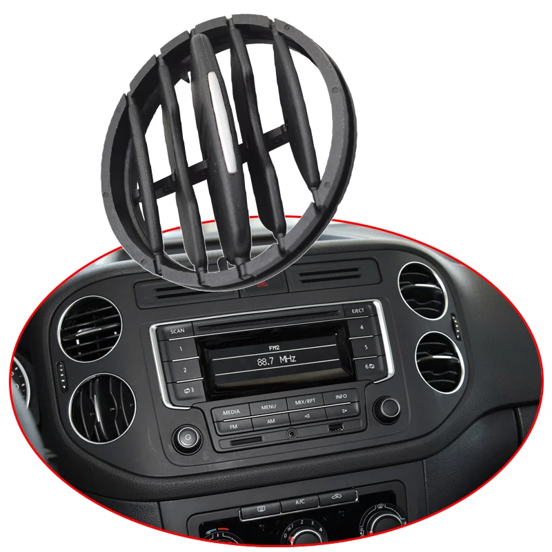 

1 шт. для Volkswagen Tiguan 5N MK1 R-line 2010 2012 2013 2014 2015 2017 Dash AC, выходное отверстие кондиционера, решетка для вентиляционного отверстия, складной затвор