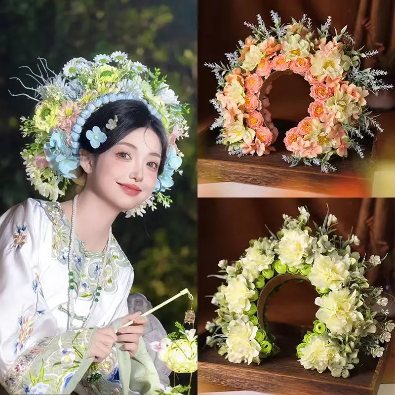 Original hot selling forest style princess hairpin flower, Zhao Liying, same style Fujian photo hairband, travel photo ancient s