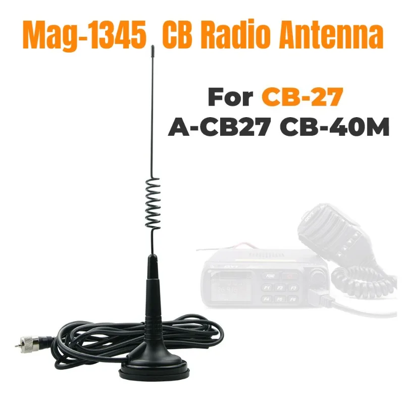 

Mag-1345 26-28MHz CB Radio Antenna with Cable 27MHz High Gain PL259 Connector FOR Cobra Midland Uniden Maxon Truck Mobile Radio