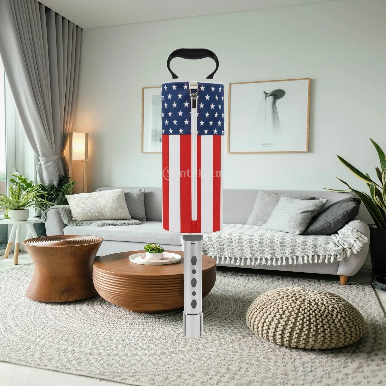 Golf Ball Pick Up Tool with Telescopic Handle and Flag Design Pouch for Efficient Collection of Golf Balls