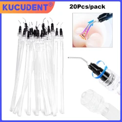 20Pcs/Set Dental Medical Saliva Ejector Aspirator Suction Bonding Tubes with Syring Needle Tip Dentistry Disposable Material