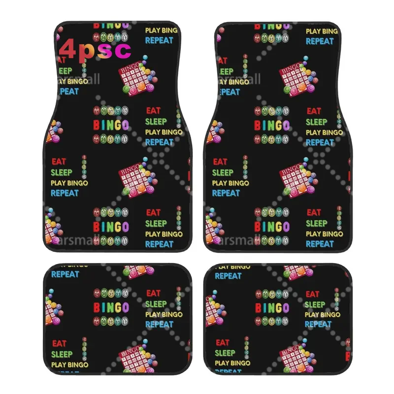 Best Play Bingo Game For Bingo Players Car Floor Mats of 4 Pieces Crystal Velvet Rugs Universal Car Front Rear Carpets Foot Mats