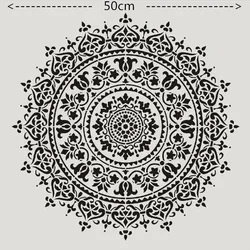 50 * 50 cm size diy craft mandala mold for painting stencils stamped photo album embossed paper card on wood, fabric, wall