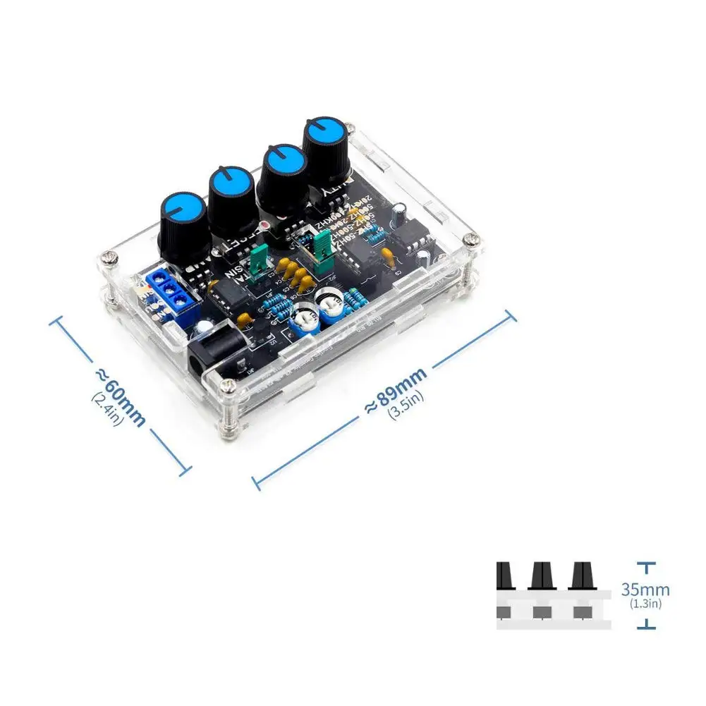 ICL8038 High Precision Adjustable Signal Generator DIY Kit Sinusoidal Triple-Cornered Square Output 5Hz-400Khz