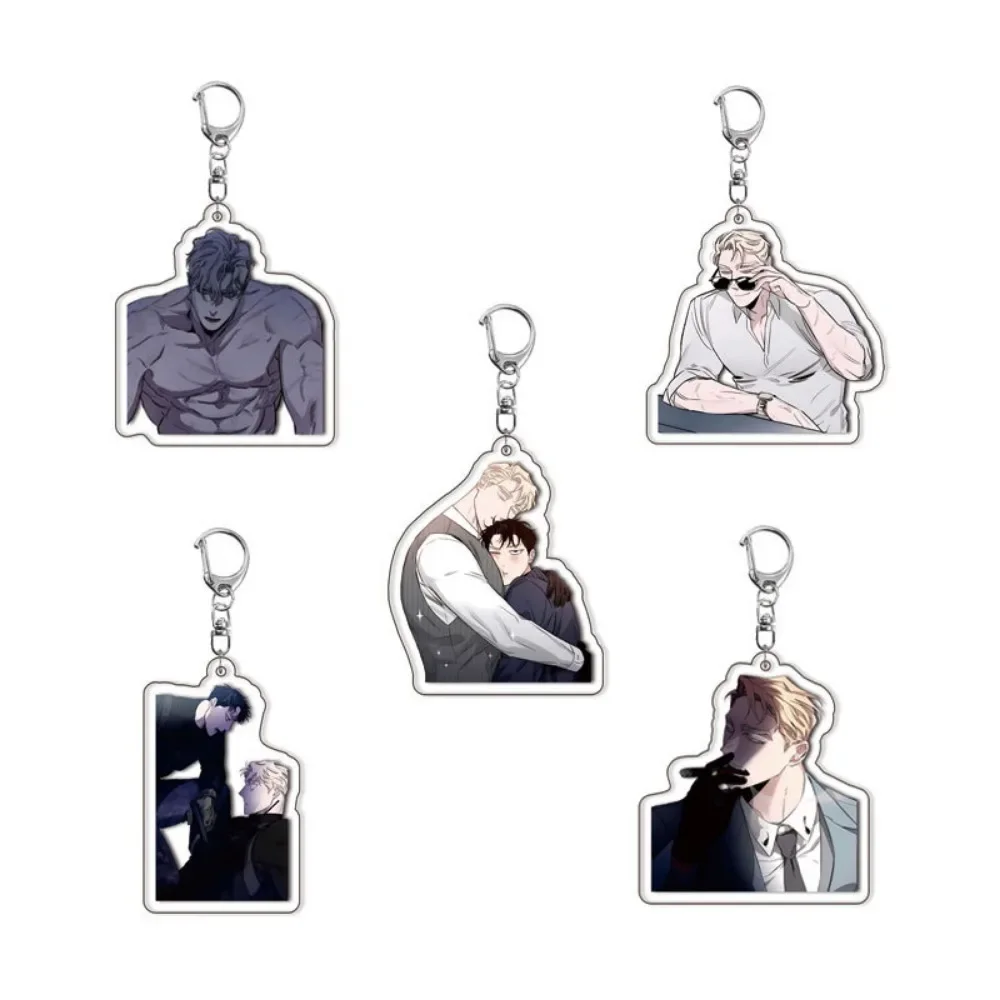 Korean Cartoon BL Zheng Yiyuan Figures Acrylic Key Chain Cute Q Keychains for Accessories Keyring Jewelry Fans Gifts