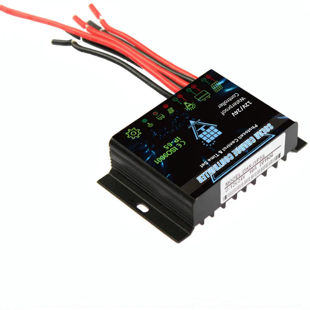 PWM Solar Controller 10A IP65 Waterproof For Dexin System 12V 24V Auto Regulator Lead Acid Lithium Battery Charger