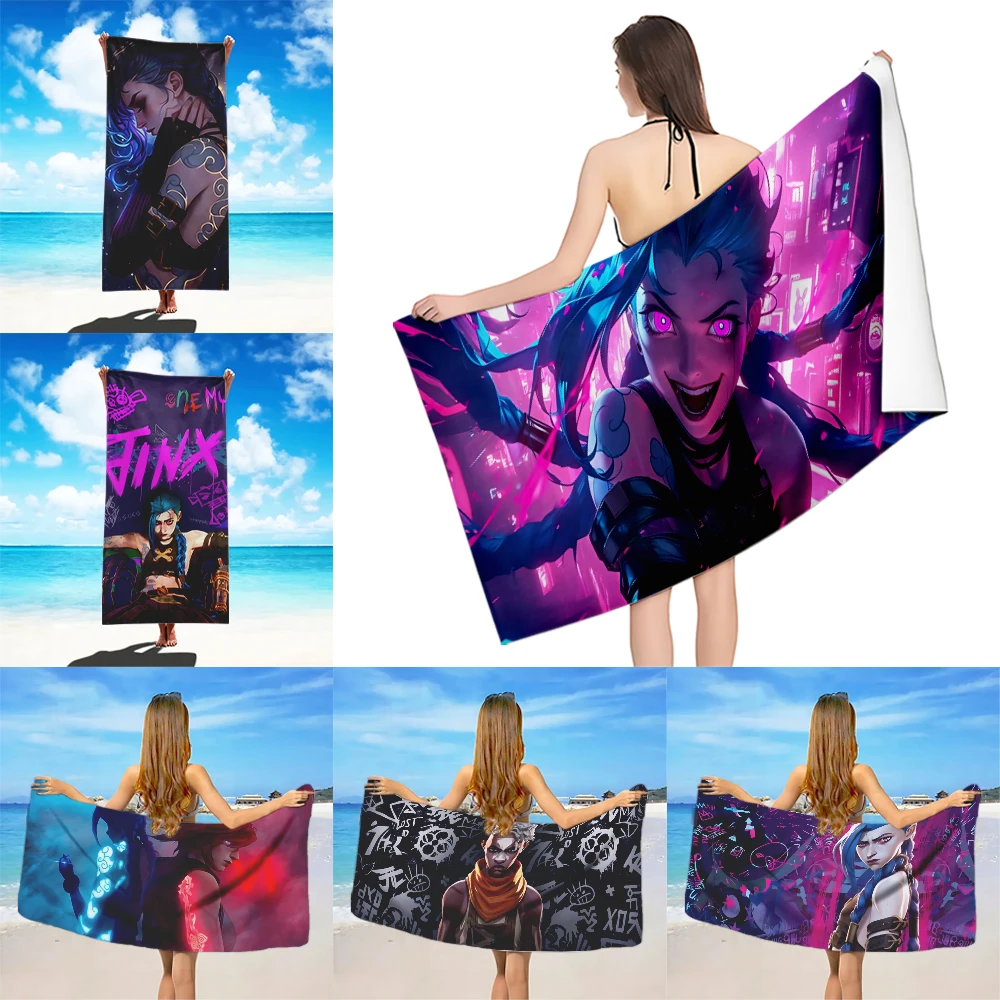 Hot Movies LOL A-Arcane Jinx Beach Towel Microfiber Sand Free Quick Dry Soft Sandproof Pool Towels Gift for Women Travel Shower