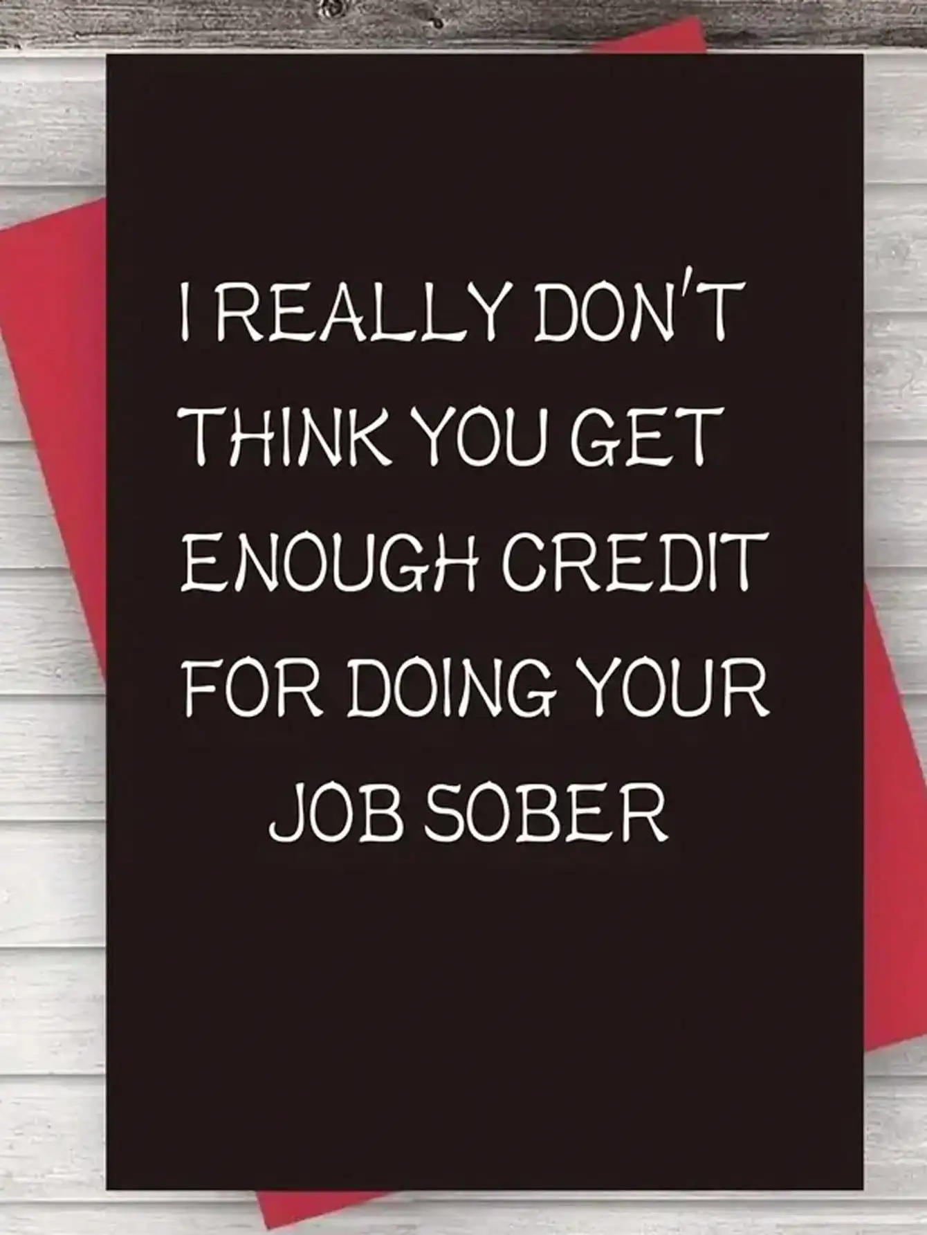 1pc "I Think You Did A Great Job And Didn't Get Enough Recognition" Funny Boss's Day Greeting Card, A Card For Colleagues, Bosses, And Employees With A Random Color Envelope Included Back To School,Back To School,School Supplies