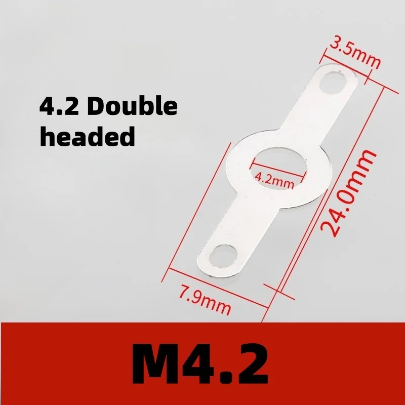 50pcs/100Pcs 실버 도금 구리 더블 헤드 납땜 터미널 M2.2-M4.2 원형 용접 와셔 용접 시트 납땜 러그