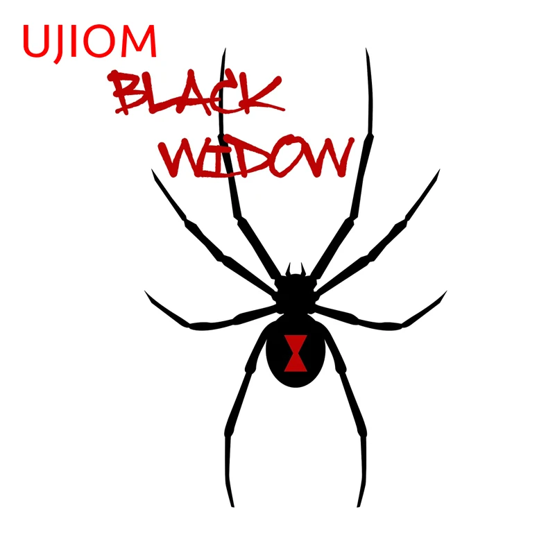 UJIOM Black Spider Dark Style Wall Sticker Almari Baju Waterproof Sunproof Vinyl Decal Suitable For Refrigerator Air Conditioner