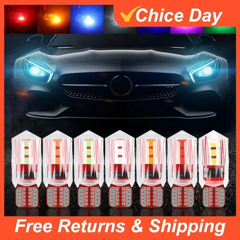 1/2Pcs T10 W5W Car Turn Light LED Light Day Driving Reading Bulb License Plate Super Bright Light Running Motorcycle Amagi