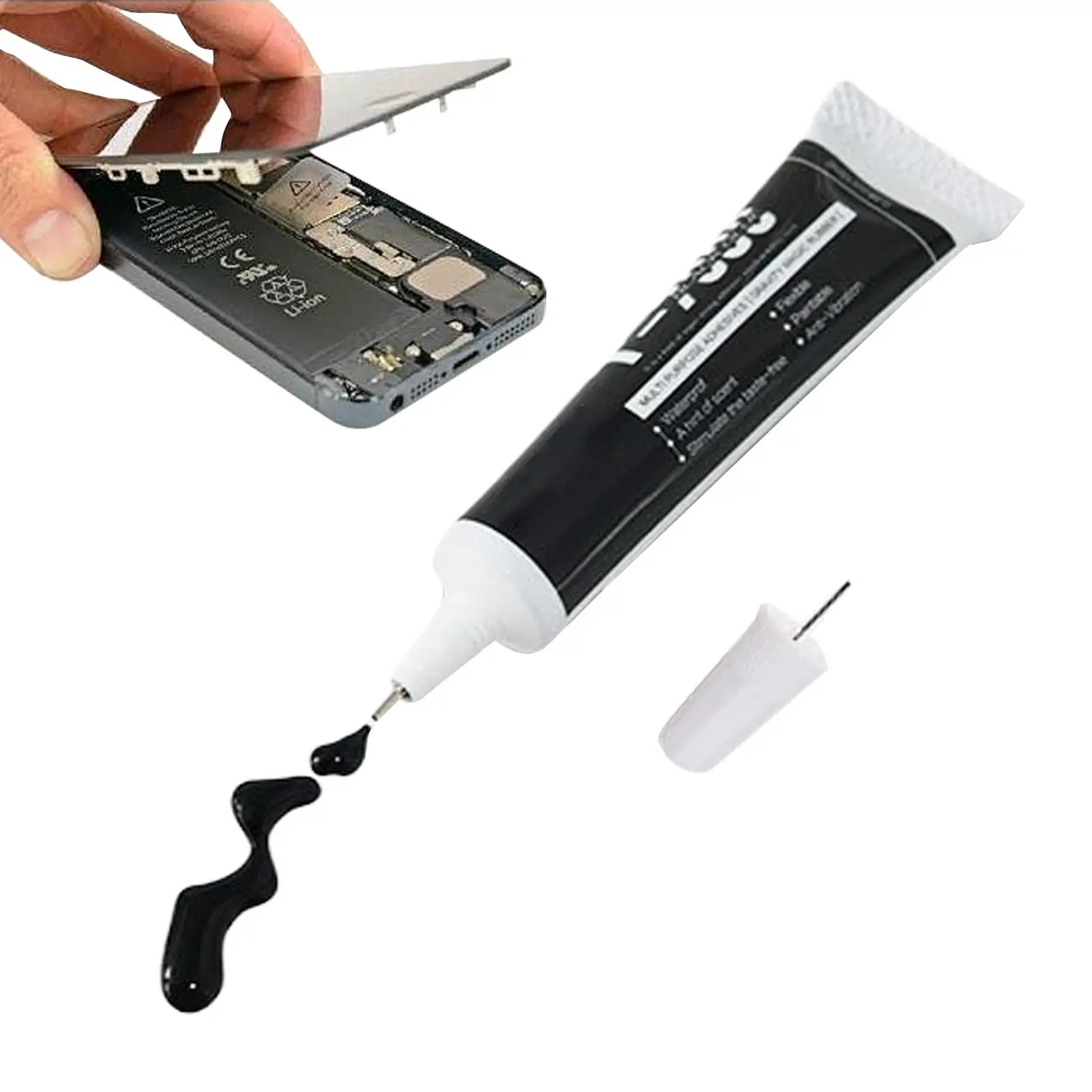 범용 DIY T7000 15ML 25ML 50ML 110ML 휴대폰 수리용 검정색 접착제 유리 플라스틱용 T-7000 접착제