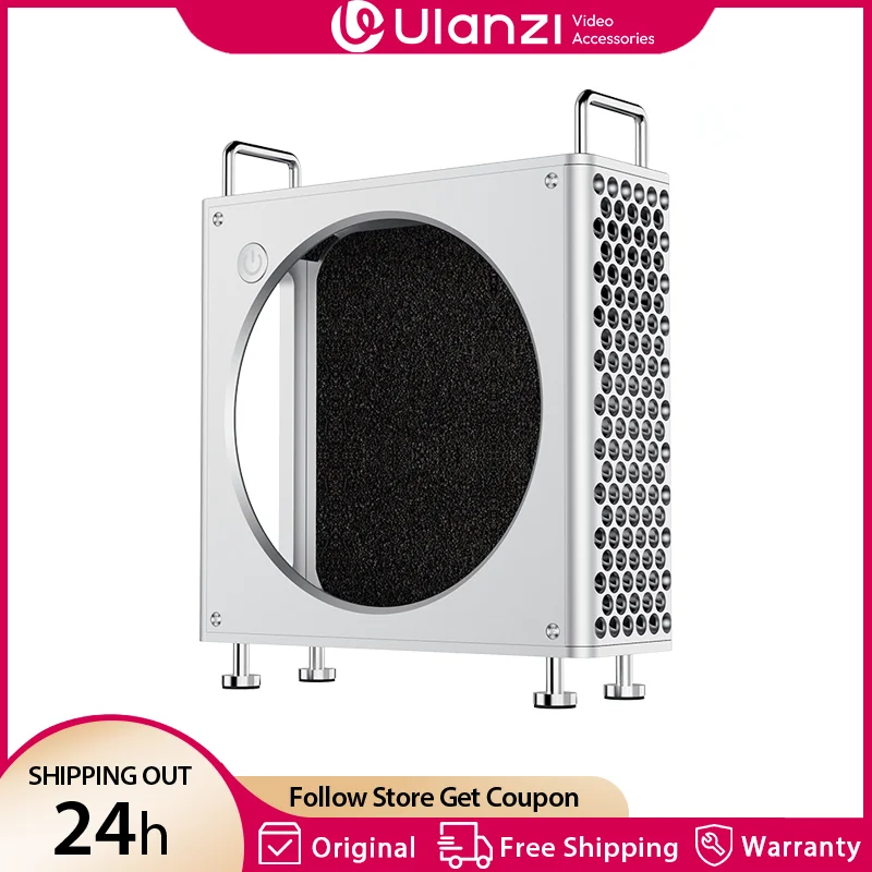 Ulanzi QT01 Mac Mini Aluminum Alloy Case for Mac Mini M4/M4 Pro Optimized Heat Dissipation DIY MAC Mini Stand Magnetic Setup