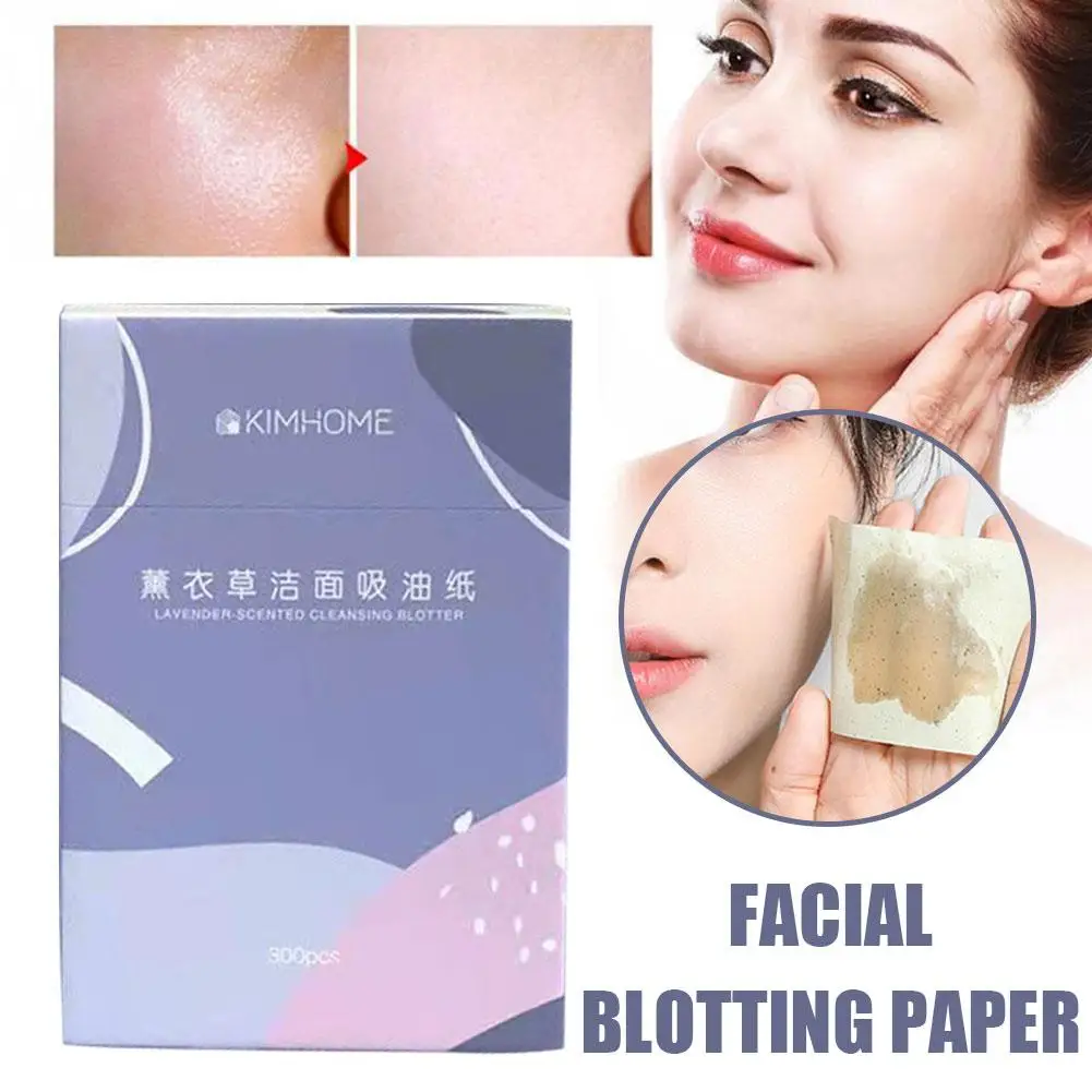 Feuilles de nettoyage pour le visage, papier absorbant, outils de maquillage, contrôle du visage, U8J2, B, C0Q5, 300 feuilles/paquet