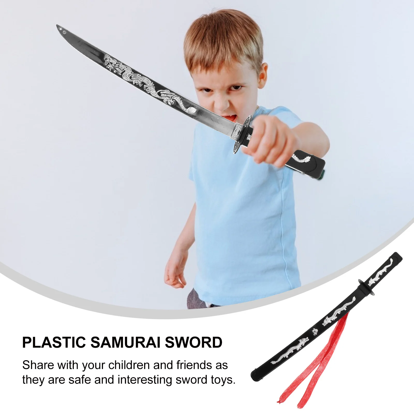 Samurai Sword Saif Katanas Wooden Training Practice Plastic Toy Swords Armor for Kid Halloween Toys Traditional Chinese