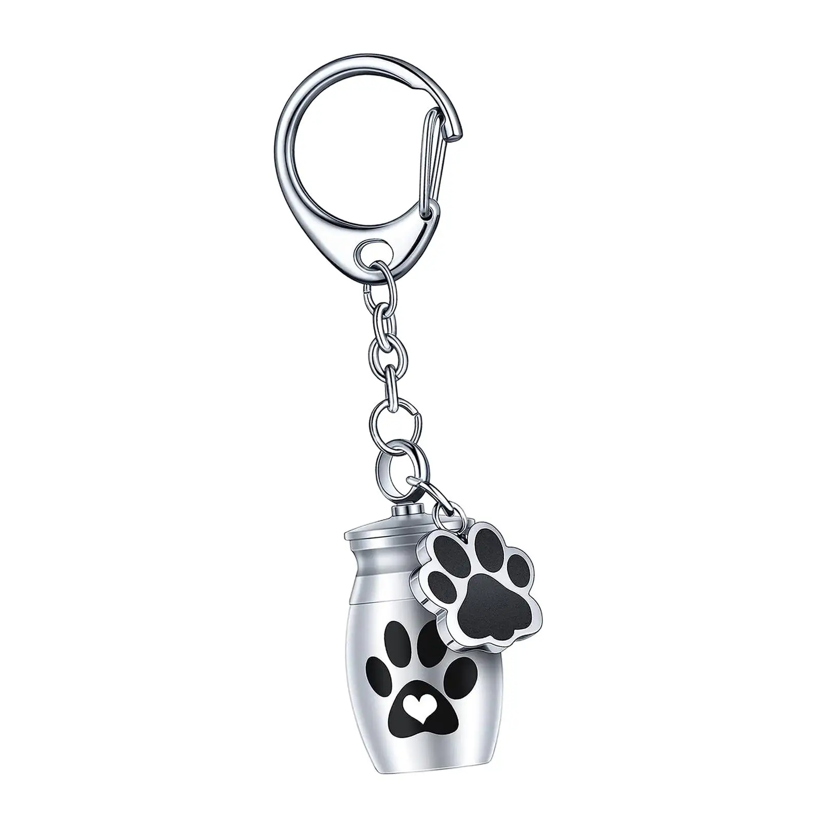 Small Keychain Pet Urn Portable Keep Precious Memories Keepsake Pet Hair Storage Jar Souvenir for Rabbit Kitty Bunny Puppy